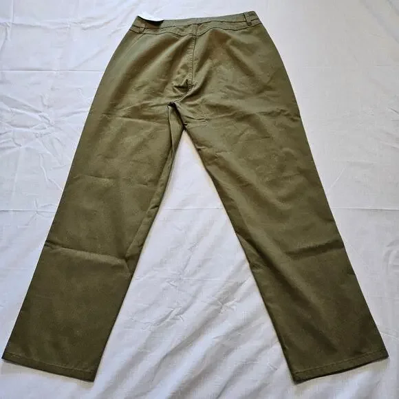 Volcom Women's Chickie High Rise Chino Pants Green Size 29 - Picture 2 of 8